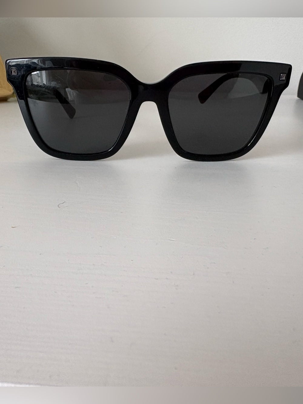 Valentino Black Oversized Square Women's Sunglasses